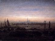 Greifswald in Moonlight, Caspar David Friedrich